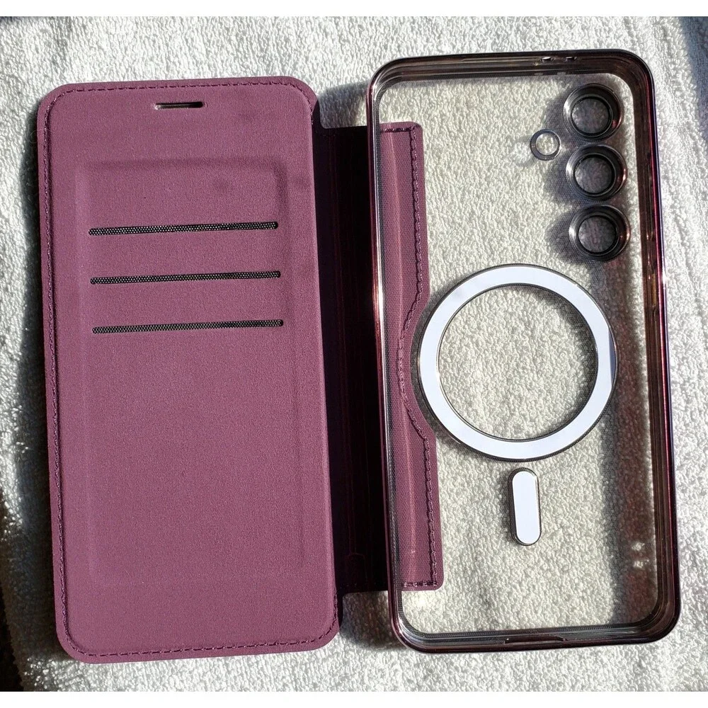 Samsung S24 FE magnetic phone wallet case - purple - 0339